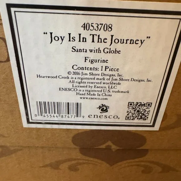 Jim Shore - Joy Is The Journey Santa with Globe - Picture 2 of 2